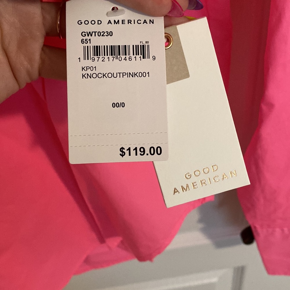 Good American Coated Poplin Shirt - Picture 7 of 7